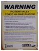 Warning sign: water contact for toxic algae bloom
